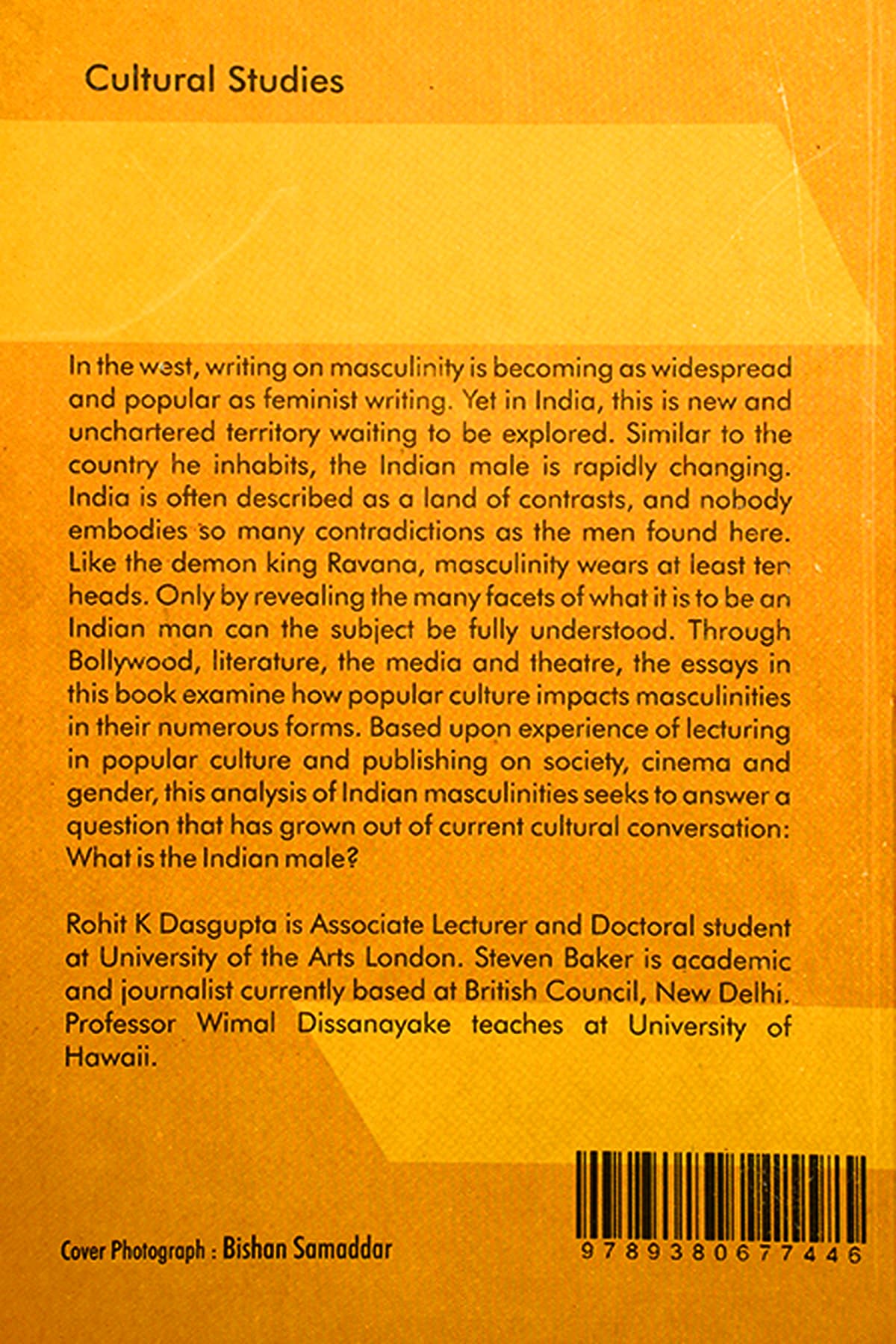 POPULAR MASCULINE CULTURES IN INDIA - Back Cover