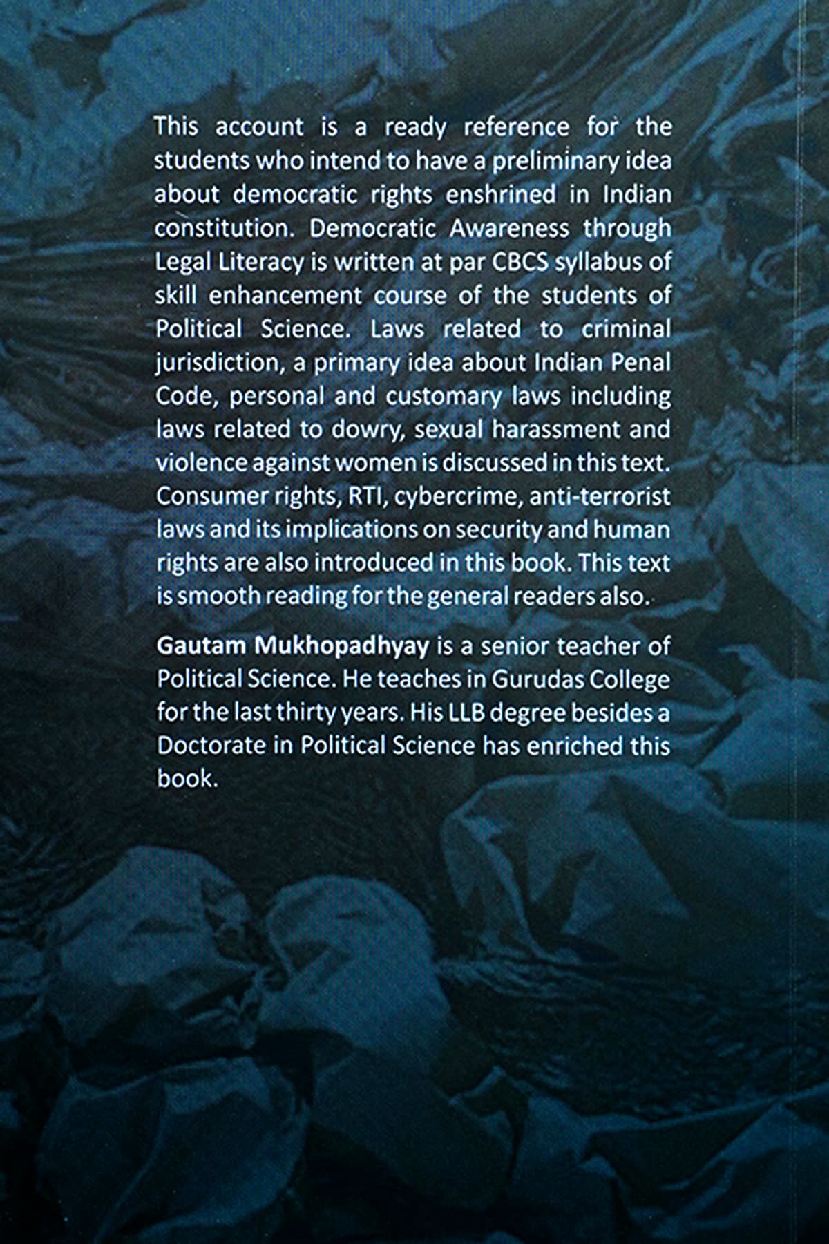 DEMOCRATIC AWARENESS - Back Cover