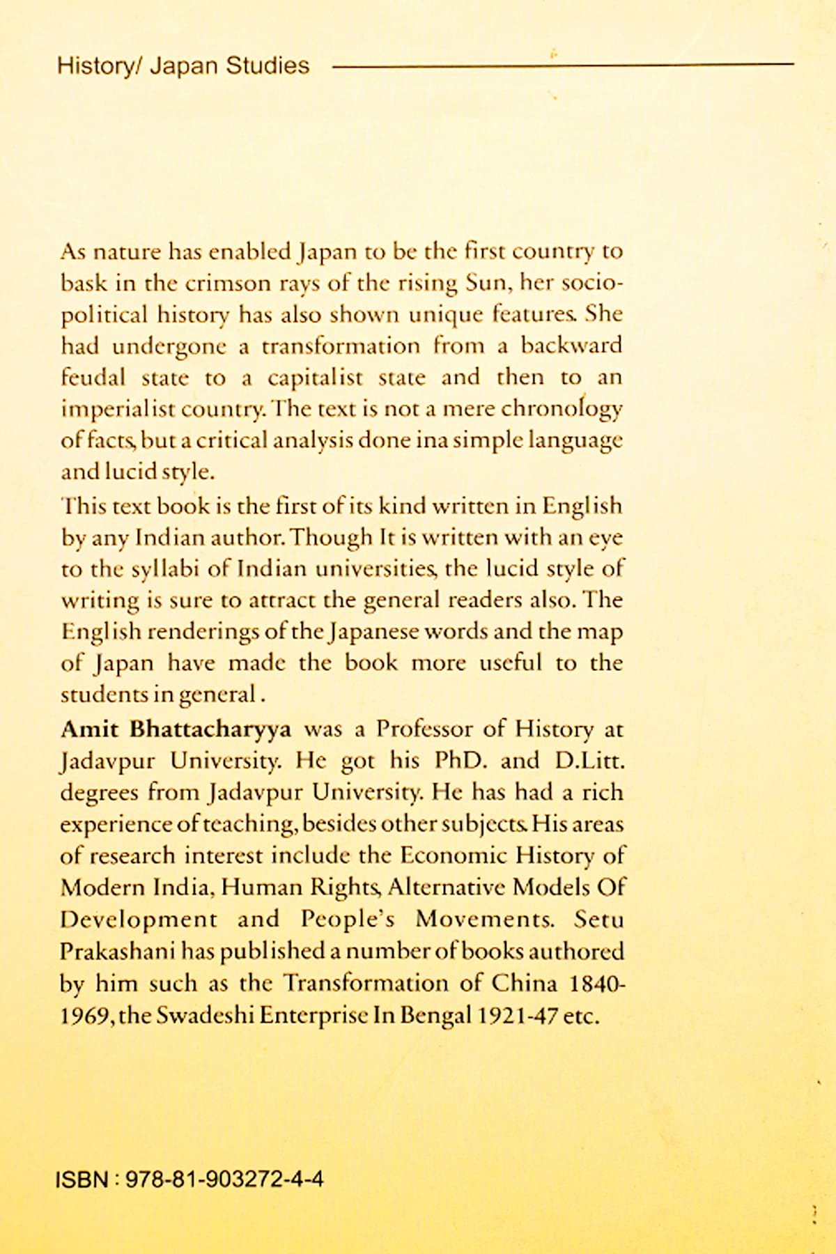 TRANSFORMATION OF JAPAN - Back Cover