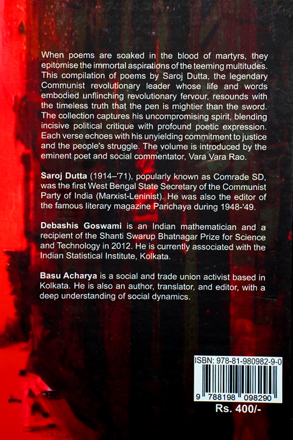 SAROJ DUTTA - Back Cover