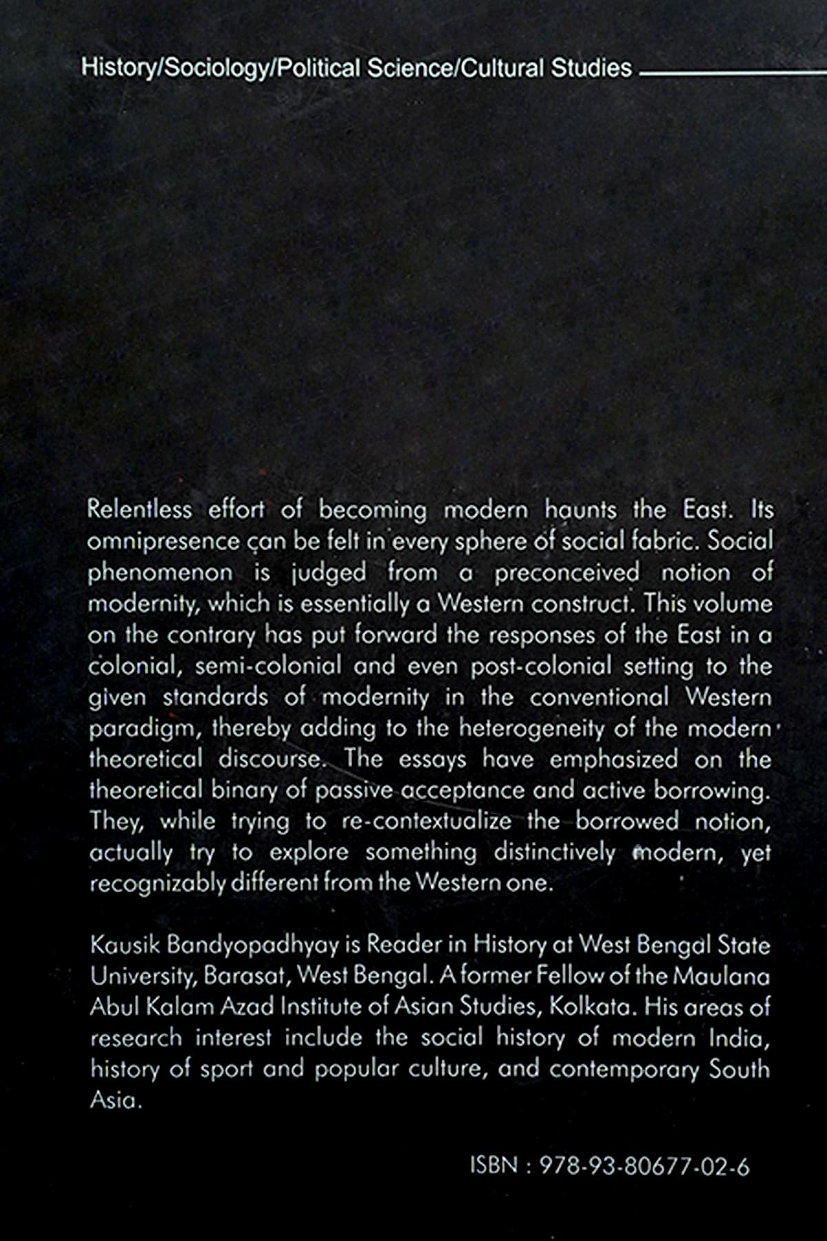 MODERNITIES IN ASIAN PERSPECTIVE - Back Cover